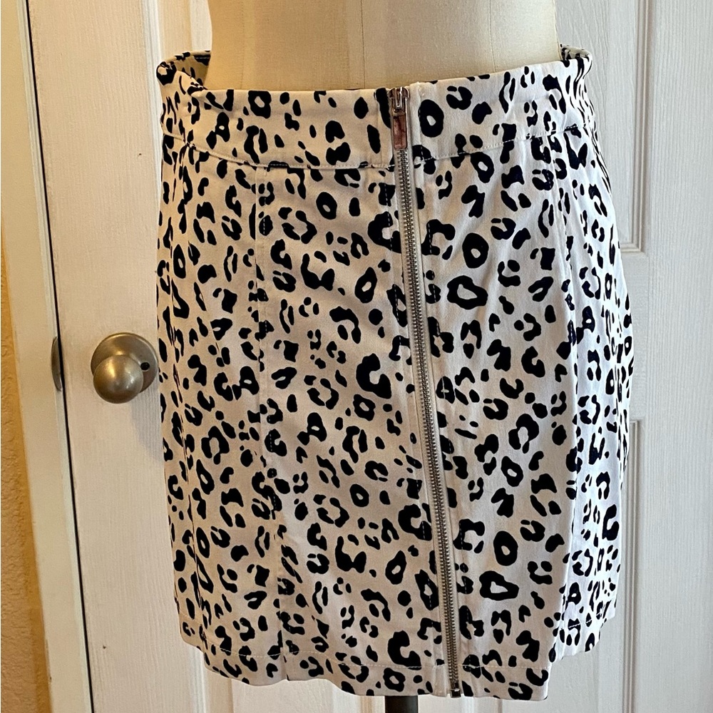 Leopard Print Mini Skirt